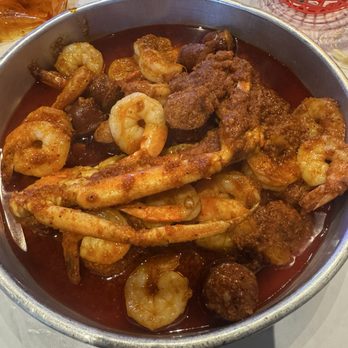 Crab N Spice - Shrimp With Sauce 1/2 Lb sausages Snow Crab - Seafood Near Me - Carson, California Crab N Spice - Shrimp With Sauce 1/2 Lb sausages Snow Crab - Seafood Near Me - Carson, California
