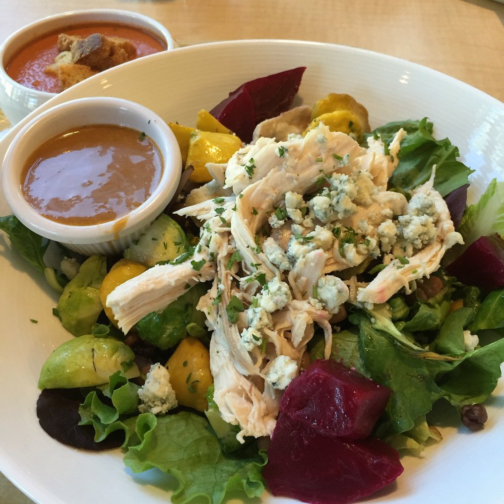 Today's local menu, chicken salad. All ingredients are from within 150 miles of MIM. Organic and locally produced ingredients only