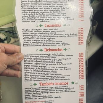 La Perejila - Menu - Spanish Near Me - Madrid, M La Perejila - Menu - Spanish Near Me - Madrid, M