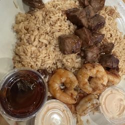 Hibachi Express- Highland City - Shrimp and steak fried rice.