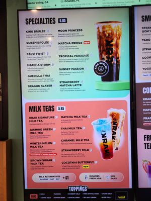 Menu photo 2 Krak Boba Riverside, CA