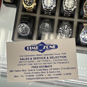 Seiko Watch Time Zone - This place is so clean - Watches Near Me - Costa Mesa, California