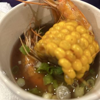 Flaming Buffet - Spicy soup with shrimp and corn - Seafood Near Me - Corona, California