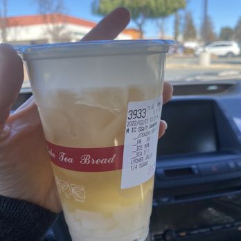 85°C Bakery Cafe-Concord - Sea salt jasmine green tea with lychee jelly (it was not good) - Bakeries Near Me - Concord, California 85°C Bakery Cafe-Concord - Sea salt jasmine green tea with lychee jelly (it was not good) - Bakeries Near Me - Concord, California
