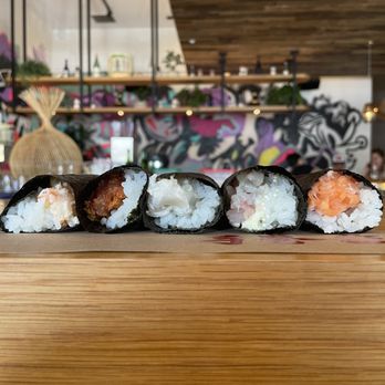 Temaki Bar Sushi - 5 hand rolls - Sushi Bars Near Me - Encinitas, California Temaki Bar Sushi - 5 hand rolls - Sushi Bars Near Me - Encinitas, California