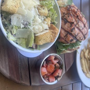 The Refuge - Salmon Caesar salad combo - Burgers Near Me - San Mateo, California