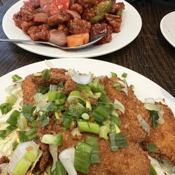 Blue Sky Café - Sweet Sour Spareribs Hong Kong Style and Salt and Pepper Fish Filet - Chinese Near Me - Belmont, California Blue Sky Café - Sweet Sour Spareribs Hong Kong Style and Salt and Pepper Fish Filet - Chinese Near Me - Belmont, California