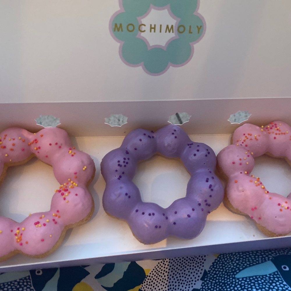 Cotton candy and blueberry donuts Cotton candy and blueberry donuts