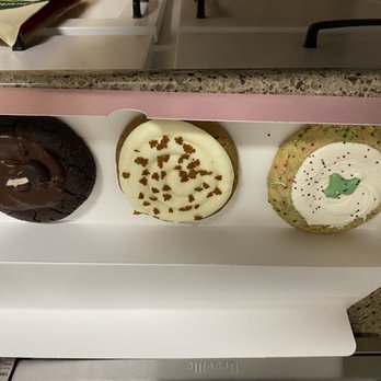 Crumbl - Pensacola - York Mint. Gingerbread and Sugar cookie with white chocolate frosting. - Bakeries Near Me - Pensacola, Florida