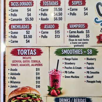 Cenaduria Mi Ranchito - Menu 7/26 - Mexican Near Me - San Diego, California