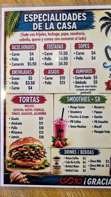 Menu photo 4 Cenaduria Mi Ranchito San Diego, CA