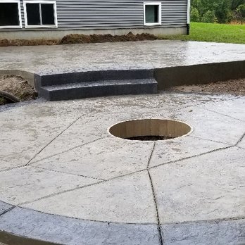MG Concrete - Stamped patio and firepit - Masonry/Concrete Near Me - Cottage Grove, Minnesota