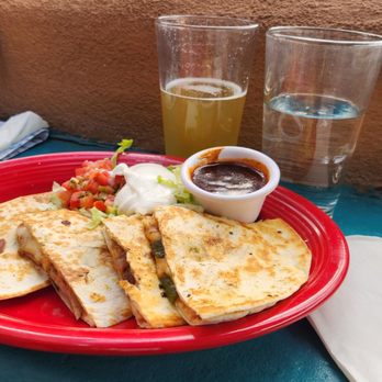 Coyote Cafe - BBQ duck quesadilla - New American Near Me - Santa Fe, New Mexico