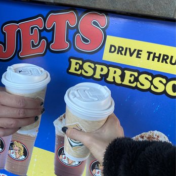 J.E.T.S. Espresso - (Left) Breve with Kahlua flavor and (right) Breve with Hazelnut flavor! - Coffee & Tea Near Me - Bonita, California J.E.T.S. Espresso - (Left) Breve with Kahlua flavor and (right) Breve with Hazelnut flavor! - Coffee & Tea Near Me - Bonita, California