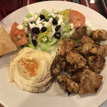 Raya's Lebanese - Chicken shishkabob! Not sure why it wasn't served on skewers, but doesn't matter since it was delicious - Mediterranean Near Me - Cincinnati, Ohio