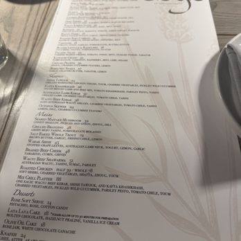 Laya Restaurant - Menu 2: 3/2026. - Mediterranean Near Me - Los Angeles, California