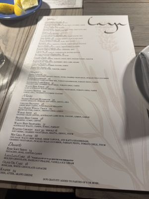Menu photo 1 Laya Restaurant Los Angeles, CA