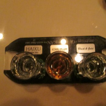 Sun Cuisines - Trio of Sakes: HAIKU Premium Select, Kobai Plum and Black & Gold - Thai Near Me - Buffalo, New York Sun Cuisines - Trio of Sakes: HAIKU Premium Select, Kobai Plum and Black & Gold - Thai Near Me - Buffalo, New York