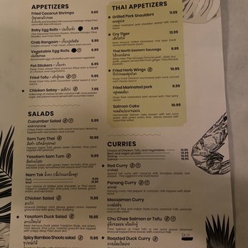 Yasotorn Thai Cusine - Menu - Thai Near Me - Evanston, Illinois