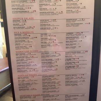 Akina - Left side of the menu. Everything our party ordered was from this side. - Asian Fusion Near Me - Clermont, Florida
