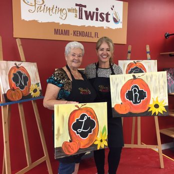 Painting with a Twist - Kendall - Special mother daughter date, celebrating Fall & thankful for family - Art Classes Near Me - Miami, Florida Painting with a Twist - Kendall - Special mother daughter date, celebrating Fall & thankful for family - Art Classes Near Me - Miami, Florida