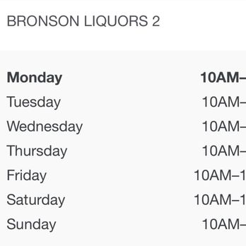 Bronson Liquors 2 - the hours and dates for bronson liquors - Beer, Wine & Spirits Near Me - Winter Garden, Florida
