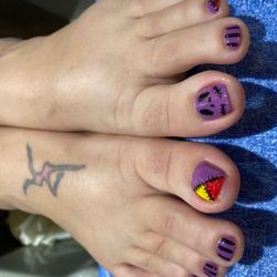 Love My Nails - Gel pedicure nail art! Nightmare before Christmas!!!