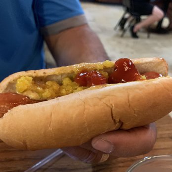 Rutt's Hut - Ripper with mustard relish and ketchup - Hot Dogs Near Me - Clifton, New Jersey
