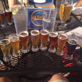 Blue Mountain Brewery - A full flight of beer before the meal! The perfect starter. - Brewpubs Near Me - Afton, Virginia