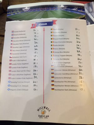 Menu photo 3 Millwall English Pub Istanbul, 34