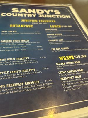 Menu photo 6 Sandy's Country Junction Clovis, CA