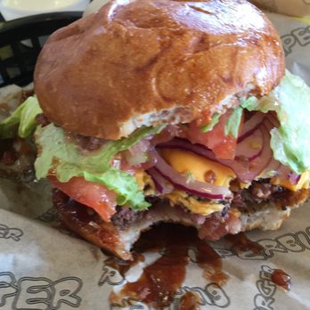 Superburger - the many toppings i added dwarfed the huge burger and bun- superhuman effort to eat- but managed! :-) - American Near Me - Windsor, California Superburger - the many toppings i added dwarfed the huge burger and bun- superhuman effort to eat- but managed! :-) - American Near Me - Windsor, California