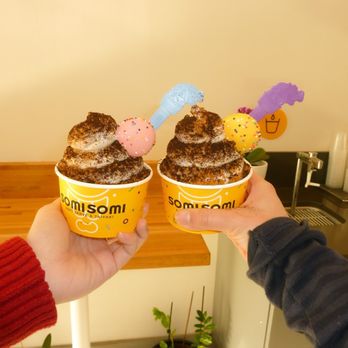 Somisomi - Milk Tea Soft Serve Cookies and Cream and Milk Tea Swirl Soft Serve - Ice Cream & Frozen Yogurt Near Me - Elk Grove, California Somisomi - Milk Tea Soft Serve Cookies and Cream and Milk Tea Swirl Soft Serve - Ice Cream & Frozen Yogurt Near Me - Elk Grove, California