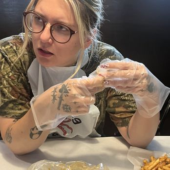 The Boiling Crab - me listening to the clams - Seafood Near Me - Cambridge, Massachusetts The Boiling Crab - me listening to the clams - Seafood Near Me - Cambridge, Massachusetts