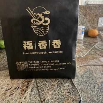 Prosperity Szechuan Cuisine - Cute takeout bag - Szechuan Near Me - Stockton, California Prosperity Szechuan Cuisine - Cute takeout bag - Szechuan Near Me - Stockton, California