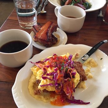 The Publican - Chicken and waffles and $7 "bacon" on the side. - New American Near Me - Chicago, Illinois