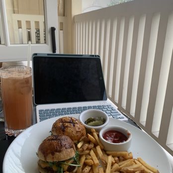 Cara Hotel - Room service: Sliders and fries from the bar snack menu Drink is the red hot rendezvous 10/10 - Hotels Near Me - Los Angeles, California Cara Hotel - Room service: Sliders and fries from the bar snack menu Drink is the red hot rendezvous 10/10 - Hotels Near Me - Los Angeles, California
