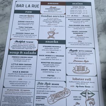 Bar La Rue - Menu - Bars Near Me - Chicago, Illinois