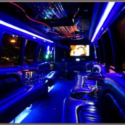 Hood River Taxi - Limo's neon interior