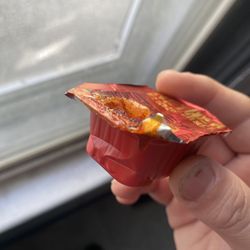 McDonald's - the burst open old sauce given with my old tasting food