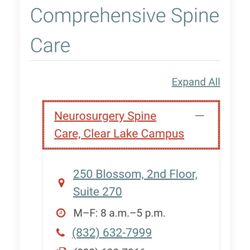 UTMB Comprehensive Spine Care