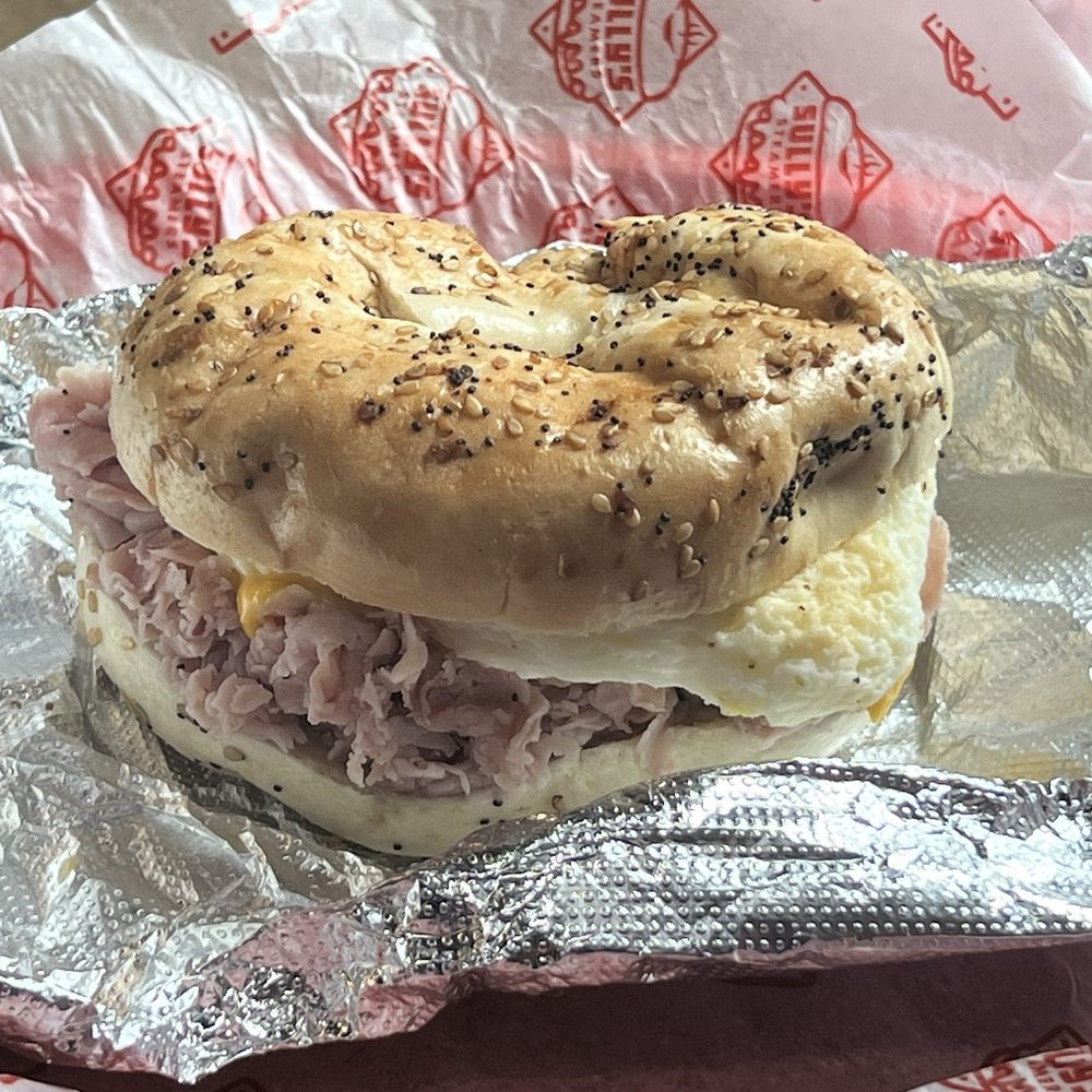 Sully's Steamers - Everything Bagel with Ham, Egg, and Cheese - Sandwiches Near Me - Brevard, North Carolina Sully's Steamers - Everything Bagel with Ham, Egg, and Cheese - Sandwiches Near Me - Brevard, North Carolina