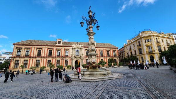 Photo of Cathedral de Sevilla - Seville, SE, ES. View of the Cathedral from Plaza Nueva