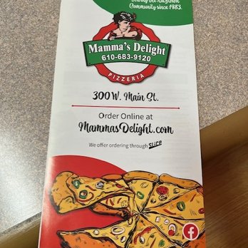 Mamma's Delight Pizza & Restaurant - Long gone are the poster-sized menus one had taped to their door, closet or even desk, usually by their phone- - Pizza Near Me - Kutztown, Pennsylvania Mamma's Delight Pizza & Restaurant - Long gone are the poster-sized menus one had taped to their door, closet or even desk, usually by their phone- - Pizza Near Me - Kutztown, Pennsylvania