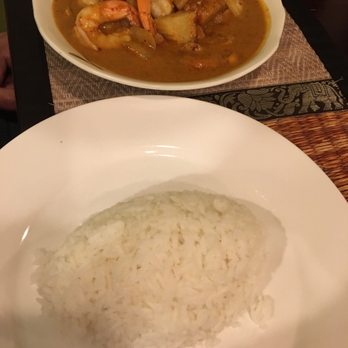 Nittha Siam Kitchen - Massaman Shrimp curry- spice level 8... spicy enough to make your nose run, but not make your eyes water.  Perfect! - Sushi Bars Near Me - Highland Heights, Kentucky