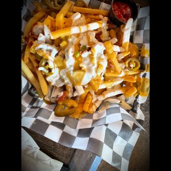 Highline RxR - Our Loaded Fries - I would order them again. - American Near Me - Arlington, Virginia Highline RxR - Our Loaded Fries - I would order them again. - American Near Me - Arlington, Virginia