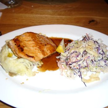 Cooper’s Hawk Winery & Restaurant - Soy ginger Atlantic salmon w/wasabi buttered mashed potatoes & Asian slaw - New American Near Me - Reston, Virginia