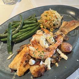 Red Snapper with Melissa topping Red Snapper with Melissa topping
