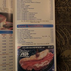 Anna's Pizza Restaurant - Menu