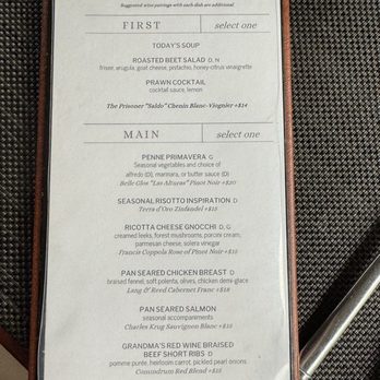 Napa Valley Wine Train - Menu - New American Near Me - Napa, California